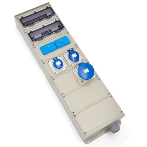 Industrisentral 63A 230V (01114)* 63A hovedbryter og 100mA jf.vern på 63A kurs