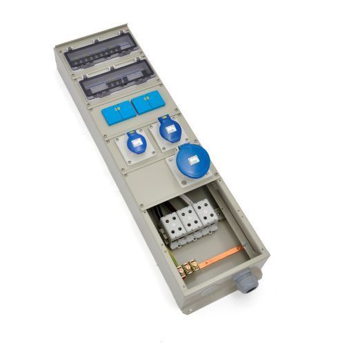 Industrisentral 63A 230V (01114)* 63A hovedbryter og 100mA jf.vern på 63A kurs