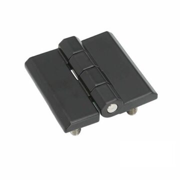 Hengsle m/6mm skruer, sort (utbretta:50x50mm)