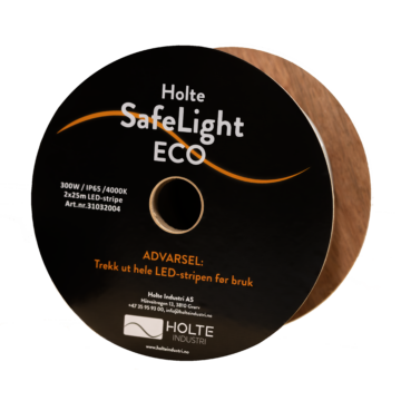 31032004 Holte Safelight ECO 25m LED stripe 2 stk à 25m i eske – 300W 4000K 1500 lumen m, IP65, NEMKO lysbånd 2