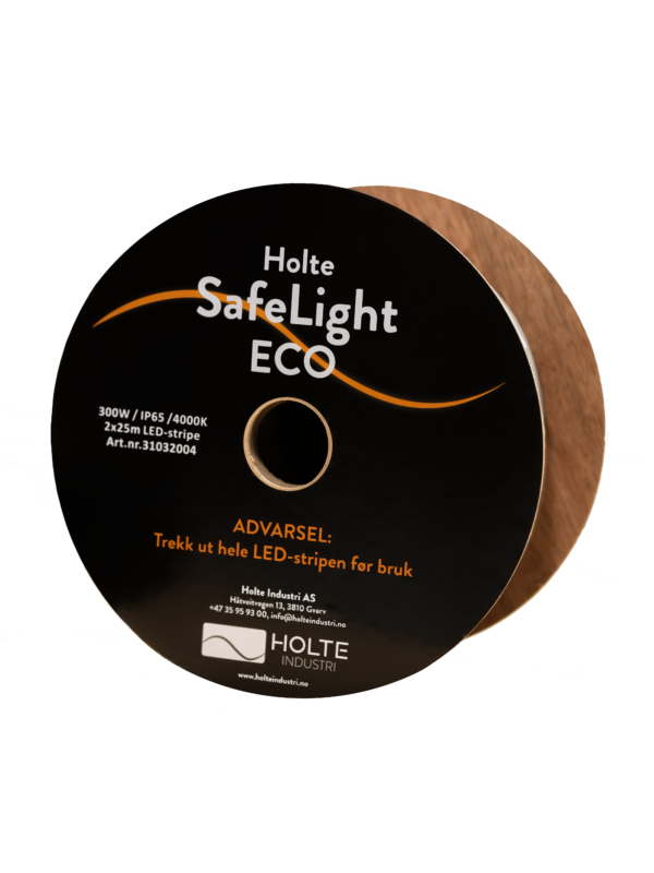 31032004 Holte Safelight ECO 25m LED stripe 2 stk à 25m i eske – 300W 4000K 1500 lumen m, IP65, NEMKO lysbånd 2