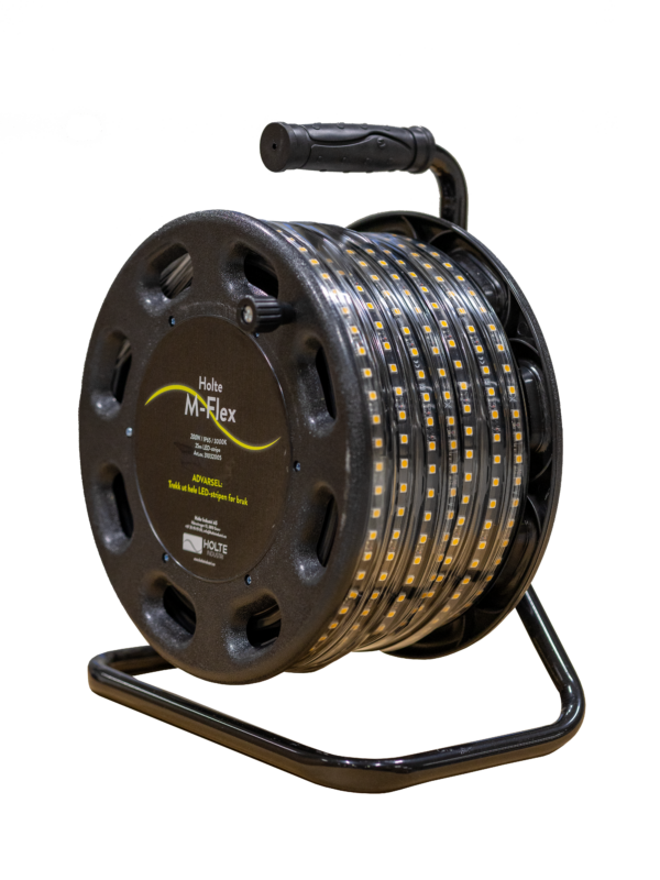31032005 Holte M FLEX 25m LED stripe på trommel – 200W 3000K 750 lumen m, IP65, NEMKO lysbånd, arbeidslys 2