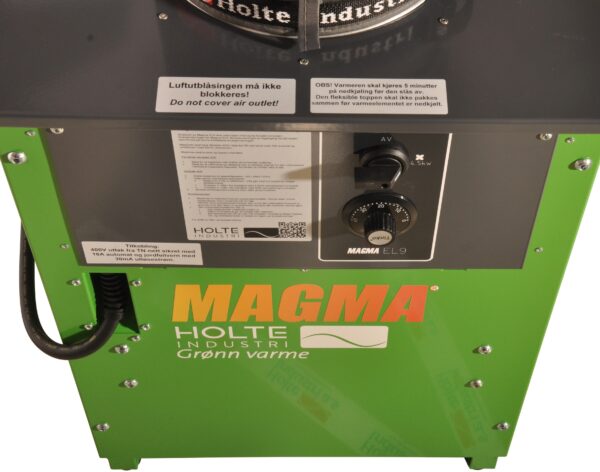 MAGMA EL9 9kW/230V m/tekstilluftfordeler m/fjær