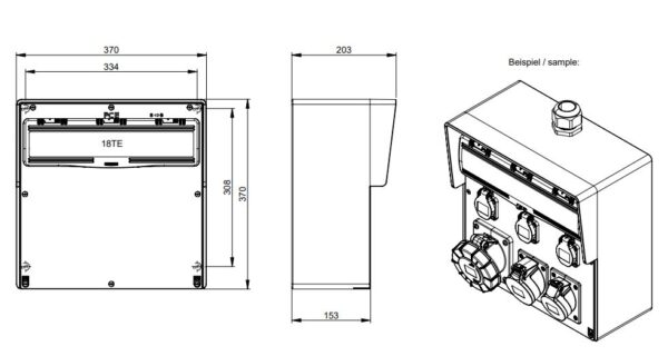 ISG L 63A 400V 01112 m/ 63A hovedbryter