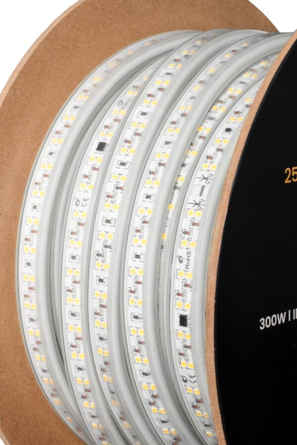 Holte Safelight ECO 25m LED stripe 2 stk à 25m i eske – 300W 4000K 1500 lumen/m, IP65, NEMKO lysbånd