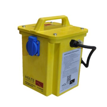 Skilletrafo 1500VA (3000VA peak) 230V/230V m/ bærehåndtak. Inn Schuko plugg / Ut 1 stk Schuko stikk